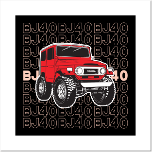 BJ40 Stacked in Red Posters and Art